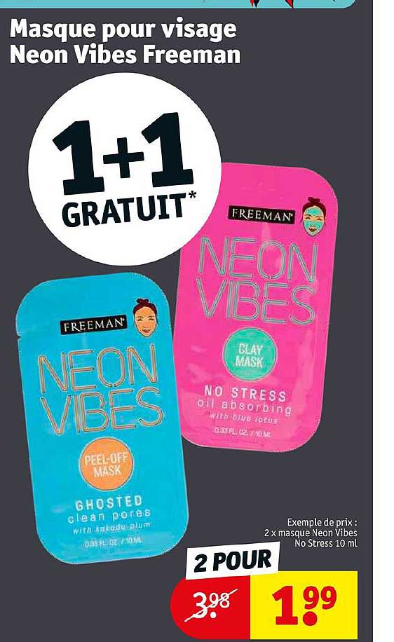 masque pour visage neon vibes freeman