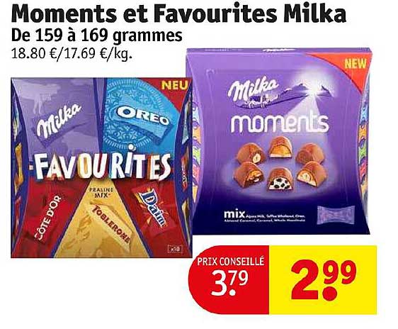 moments et favourites milka