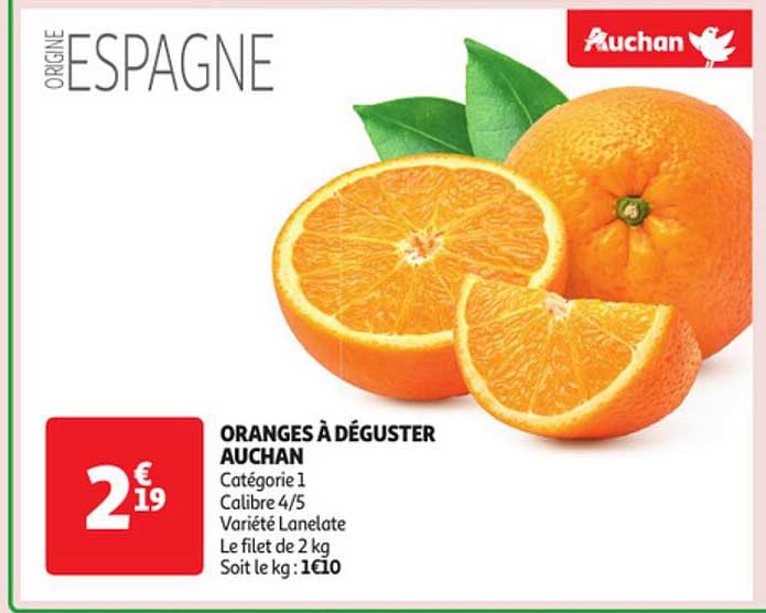oranges à déguster auchan