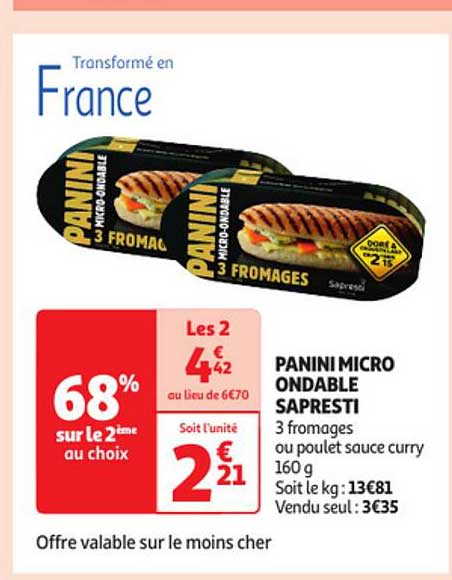 panini micro ondable sapresti