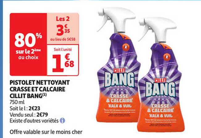 pistolet nettoyant crass et calcaire cillit bang