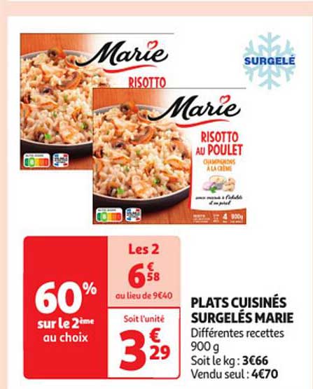 Plats Cuisinés Surgelés Marie