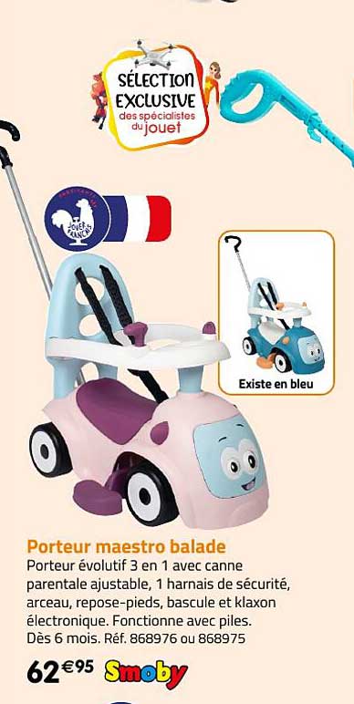 porteur maestro balade smoby