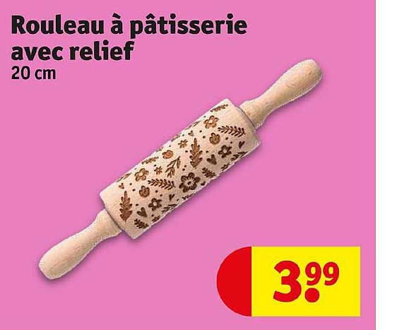 rouleau à pâtisserie avec relief