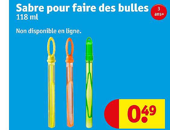 sabre pour faire des bulles 118 ml