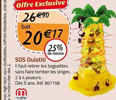 sos ouistiti mattel games