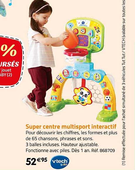 super centre multisport interactif vtech baby