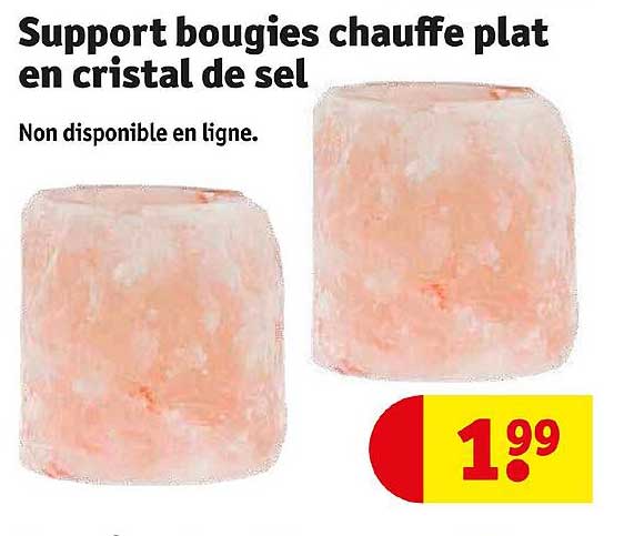 support bougies chauffe plat en cristal de sel