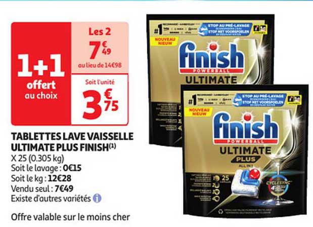 tablettes lave vaisselle ultimate plus finish