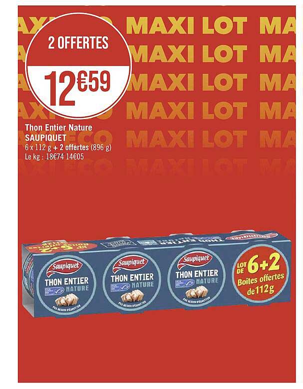 Thon Entier Nature Saupiquet