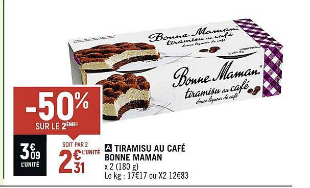 tiramisu au café bonne maman