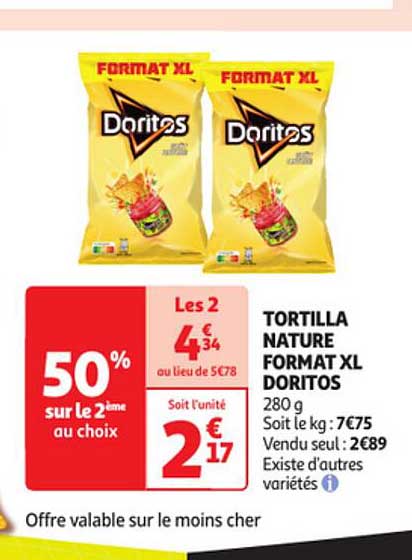 tortilla nature format xl doritos