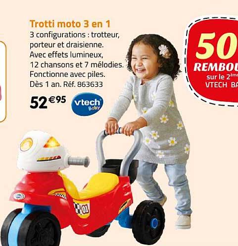 trotti moto 3 en 1 vtech baby