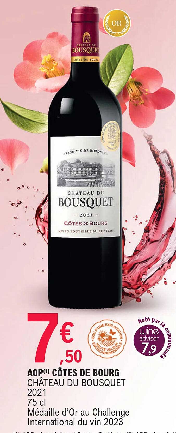 aop côtes de bourg château du bousquet 2021