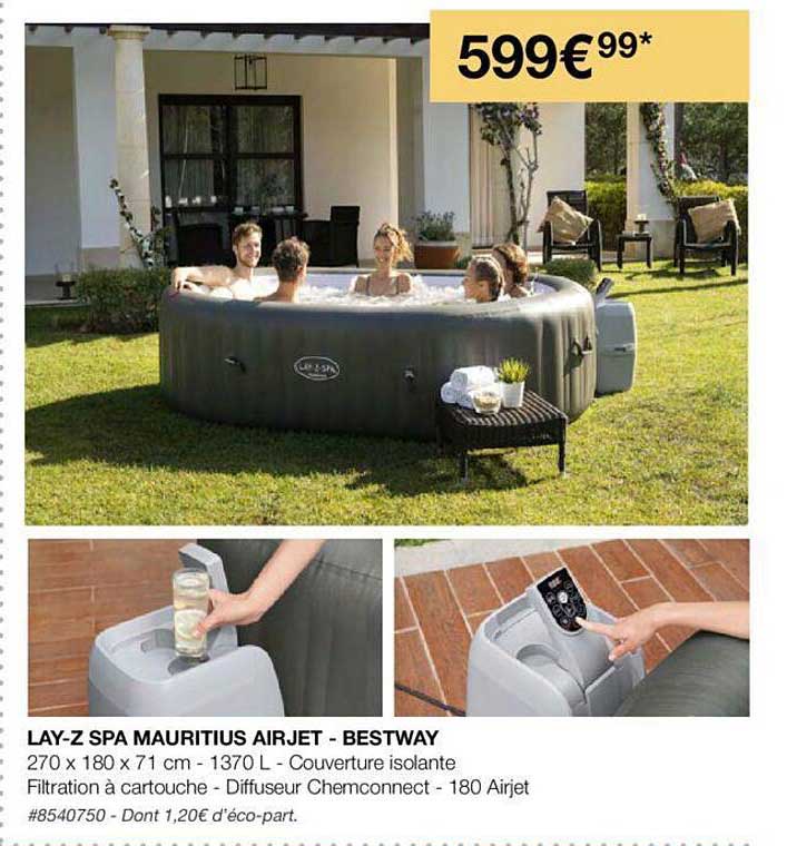 lay-z spa mauritius airjet - bestway