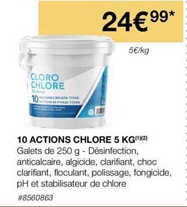 10 actions chlore 5 kg