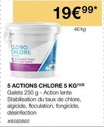 5 actions chlore 5 kg