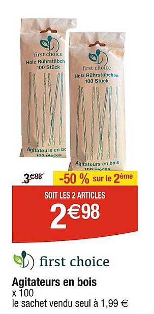 agitateurs en bois first choice