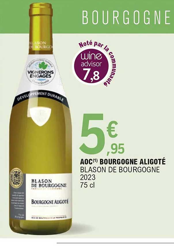 aoc bourgogne aligoté blason de bourgogne 2023