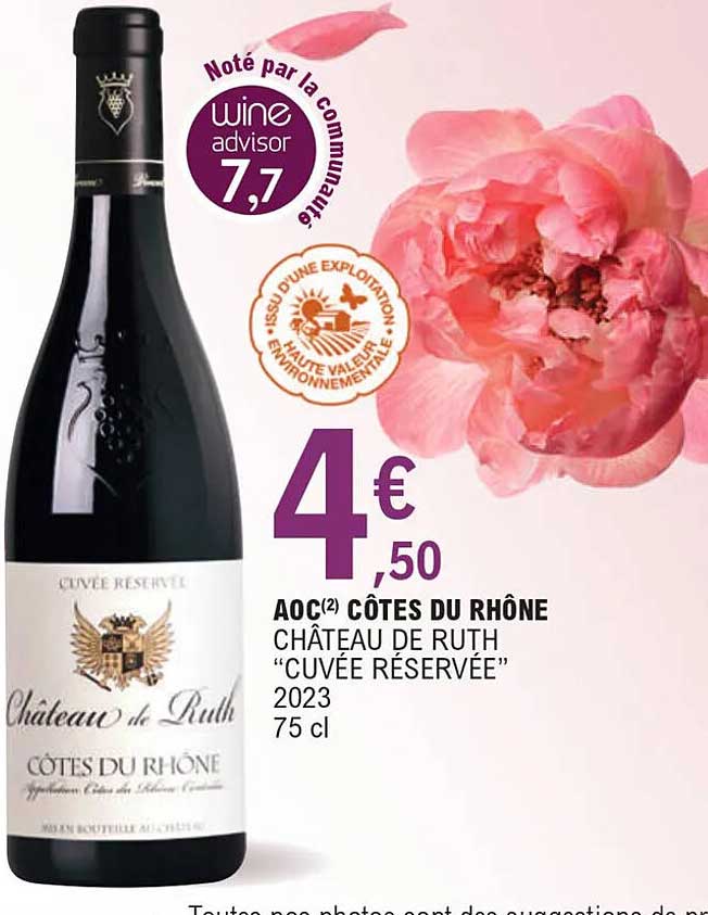 aoc côtes du rhône château de ruth "cuvée réservée" 2023