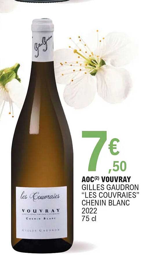 aoc vouvray gilles gaudron "les couvraies" chenin blanc 2022