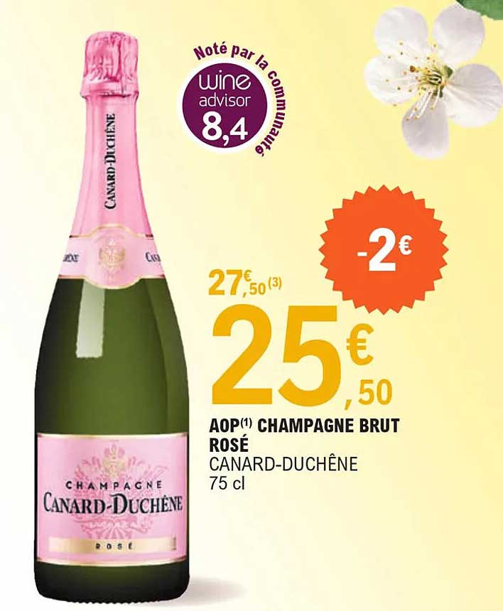 aop champagne brut rosé canard-duchêne