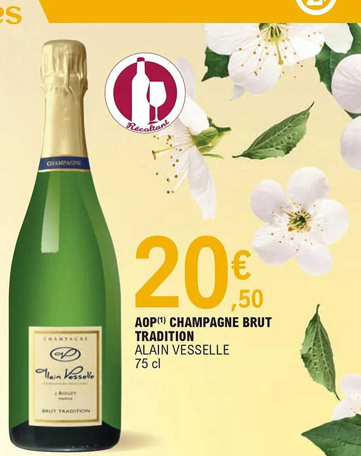 aop champagne brut tradition alain vesselle