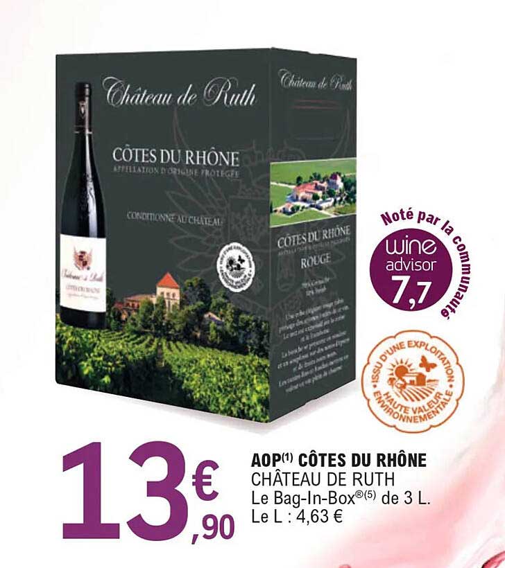 aop côtes du rhône château de ruth