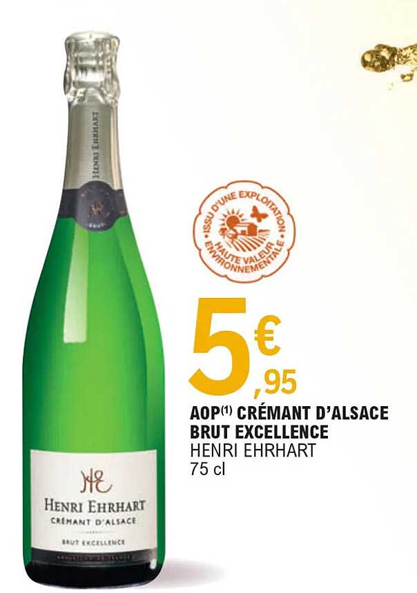 aop crémant d'alsace brut excellence henri ehrhart