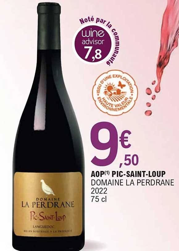 aop pic-saint-loup domaine la perdrane 2022