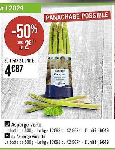 asperge vert ou asperge violette