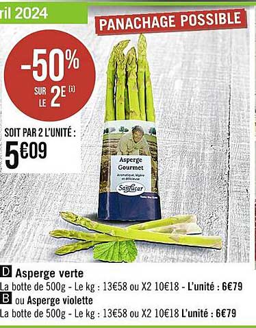 asperge verte ou asperge violette