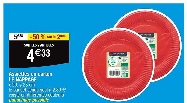 assiettes en carton le nappage