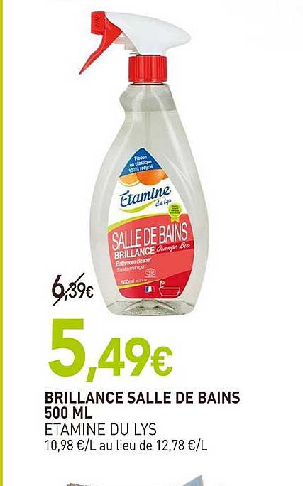 brillance salle de bains 500 ml étamine du lys