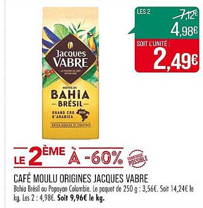 café moulu origines jacques vabre