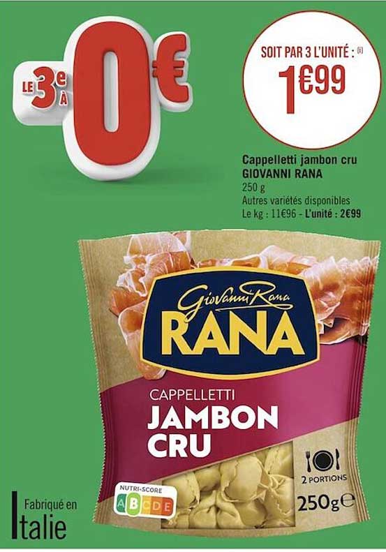 cappelletti jambon cru giovanni rana