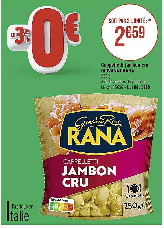 cappelletti jambon cru giovanni rana