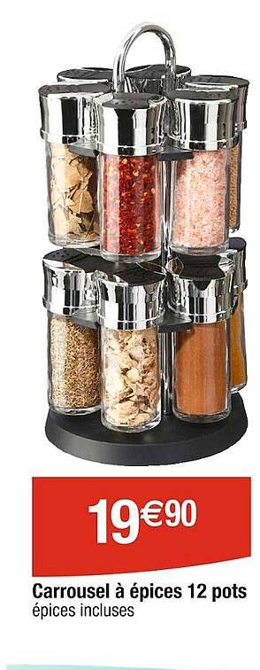 carrousel à épices 12 pots