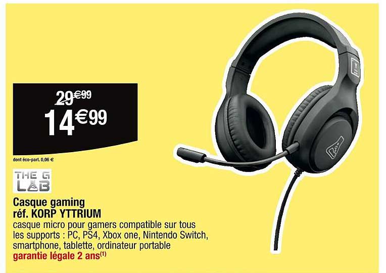 casque gaming réf. korp yttrium