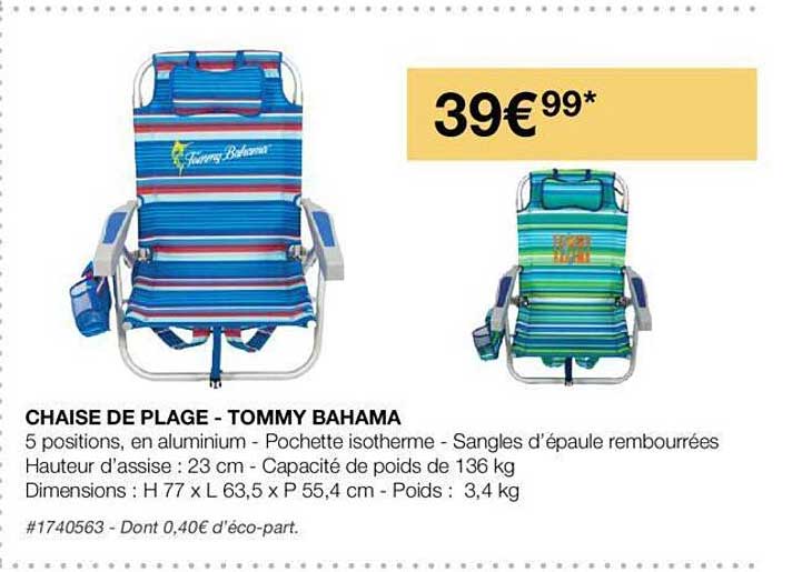 chaise de plage - tommy bahama