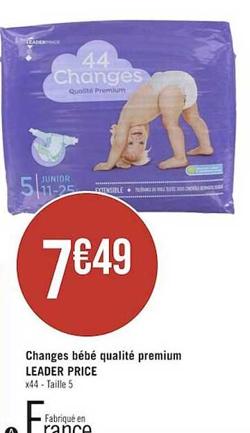changes bébé qualité premium leader price