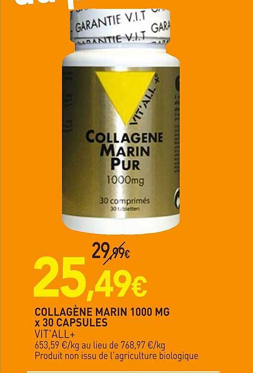 Collagène Marin 1000 Mg X 30 Capsules Vit'all+