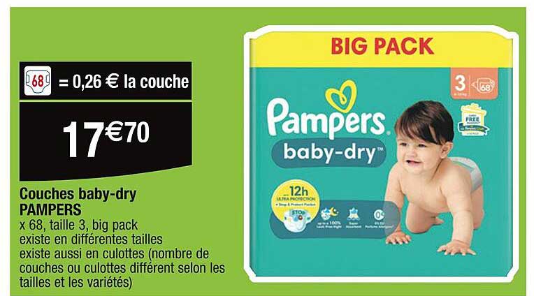 couches baby-dry pampers