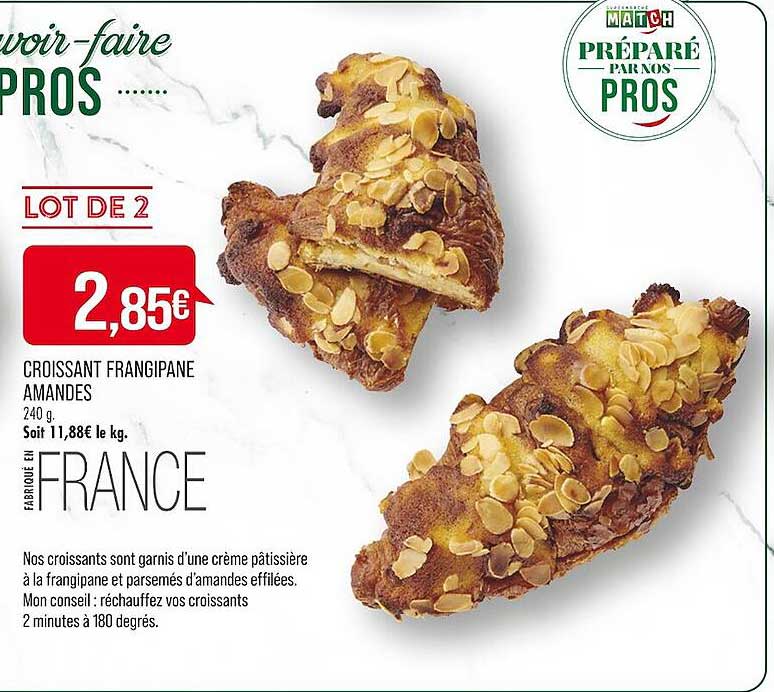 croissant frangipane amandes