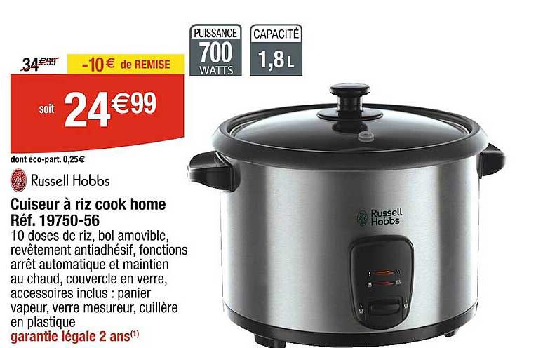 cuiseur à riz cook home russell hobbs