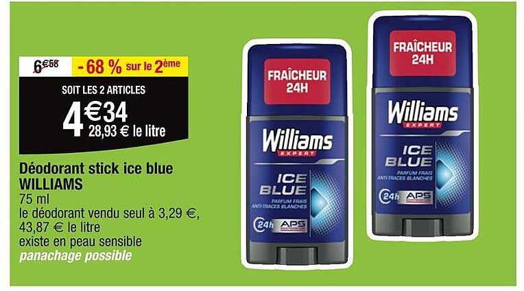 Déodorant Stick Ice Blue Williams