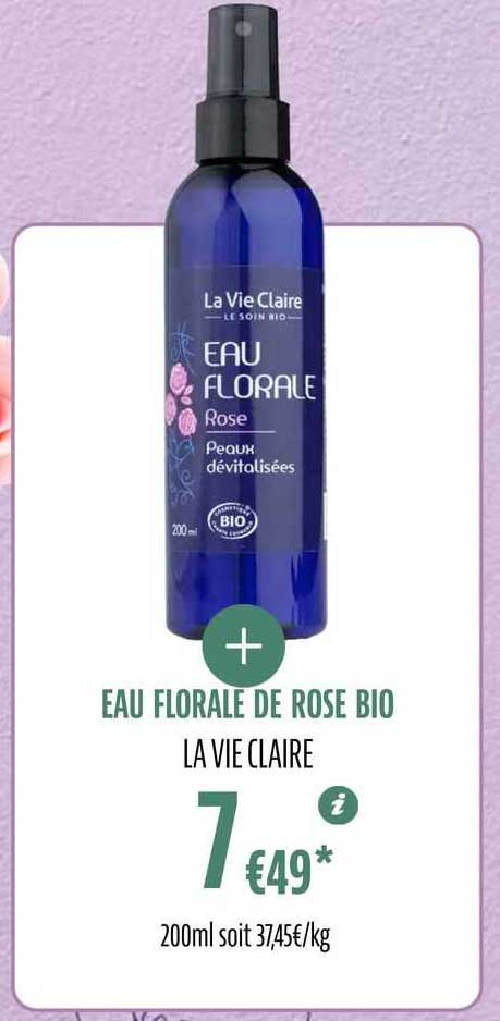 Eau Florale De Rose Bio La Vie Claire