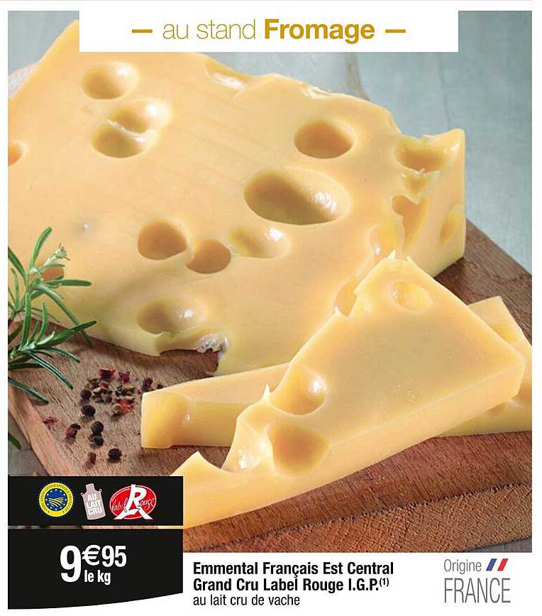 emmental français est central grand cru label rouge igp