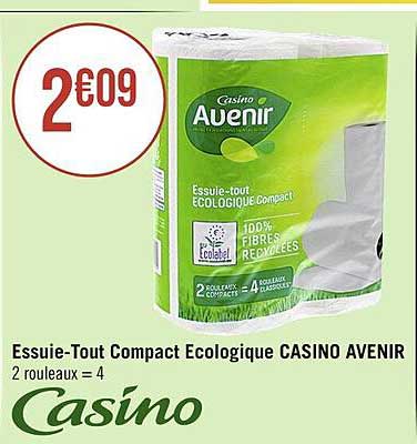 essuie-tout compact écologique casino avenir
