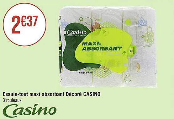 essuie-tout maxi absorbant décoré casino